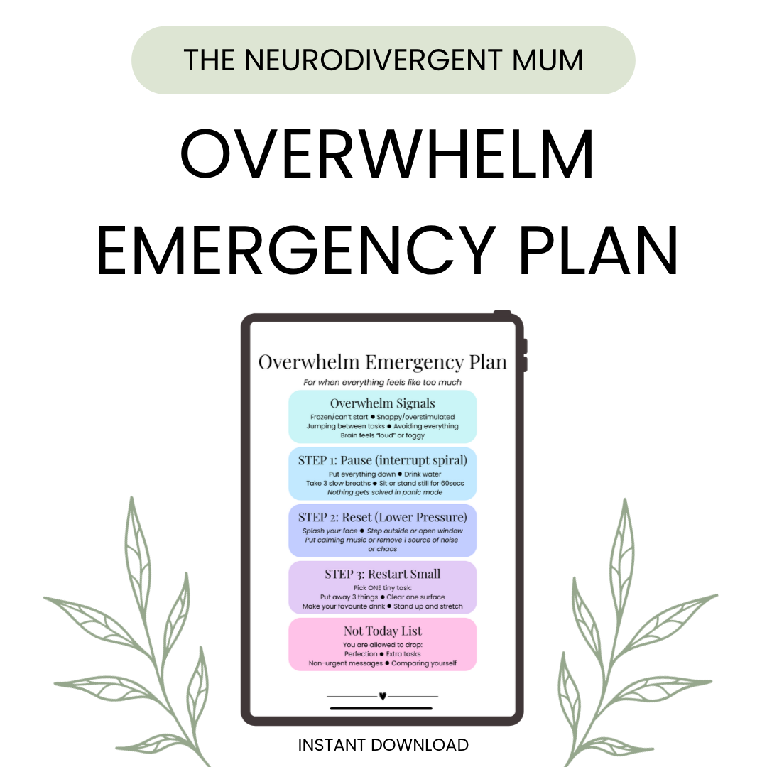 Overwhelm Emergency Plan
